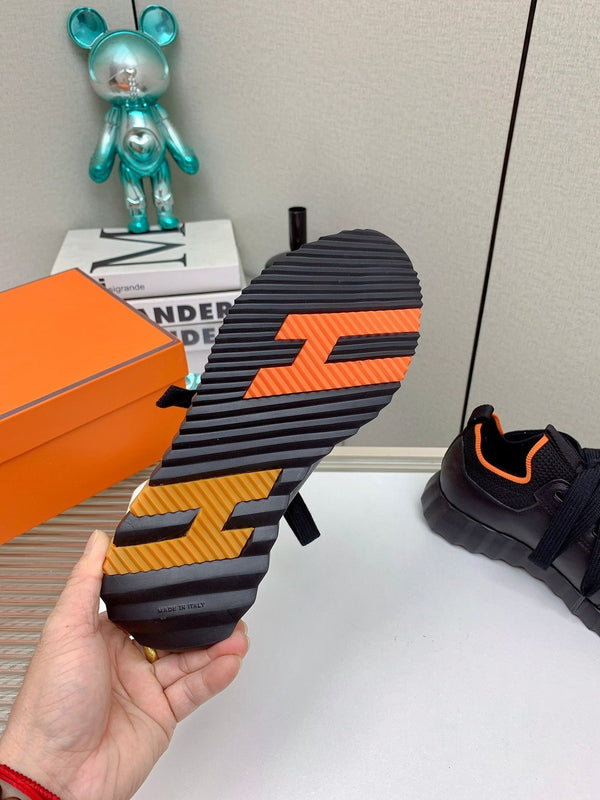 HM Depart Slip-on Sneaker In Black Woven Fabric 106331