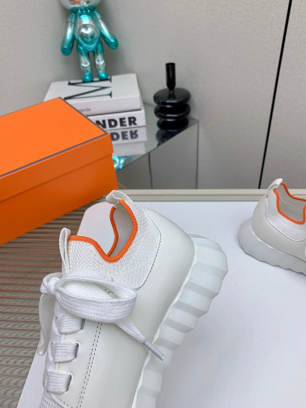 HM Depart Slip-on Sneaker In White Woven Fabric 106333