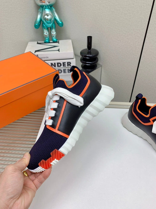 HM Depart Slip-on Sneaker In Dark Navy Blue Woven Fabric 106337