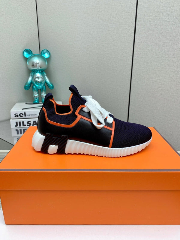 HM Depart Slip-on Sneaker In Dark Navy Blue Woven Fabric 106337