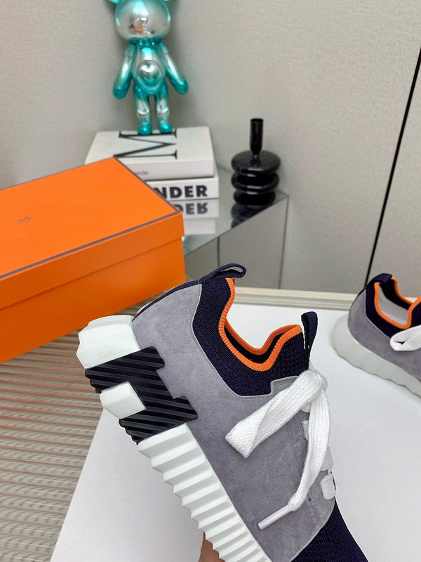 HM Depart Slip-on Sneaker In Dark Navy Blue Woven Fabric 106336