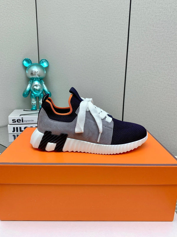 HM Depart Slip-on Sneaker In Dark Navy Blue Woven Fabric 106336