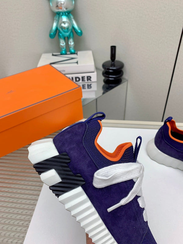 HM Depart Slip-on Sneaker In Navy Blue Woven Fabric 106325