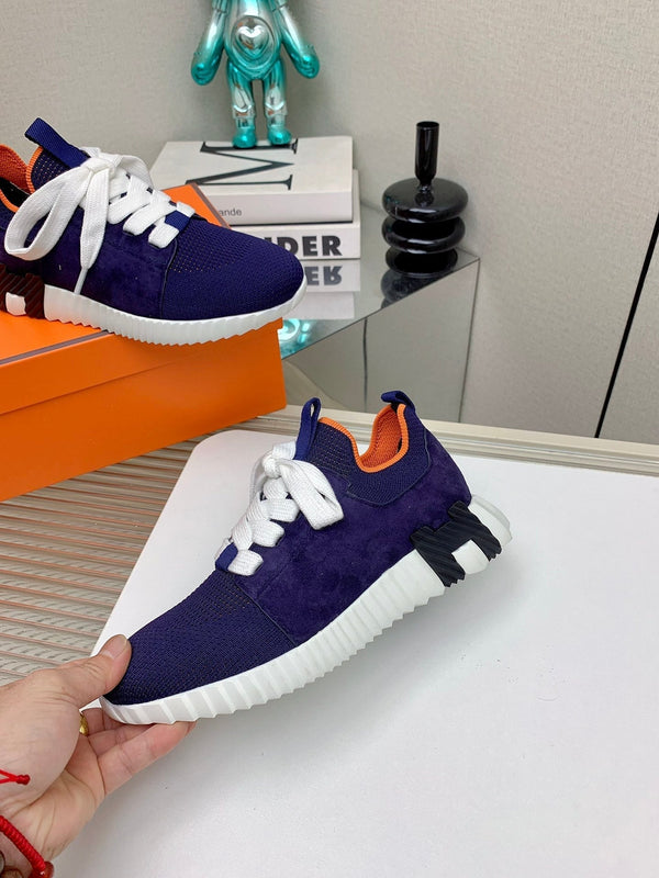 HM Depart Slip-on Sneaker In Navy Blue Woven Fabric 106325