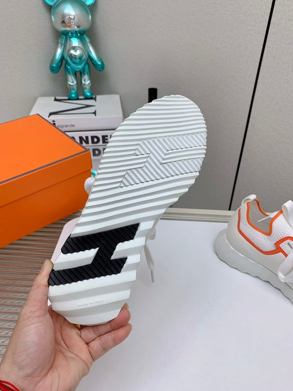 HM Depart Slip-on Sneaker In White Woven Fabric 106323