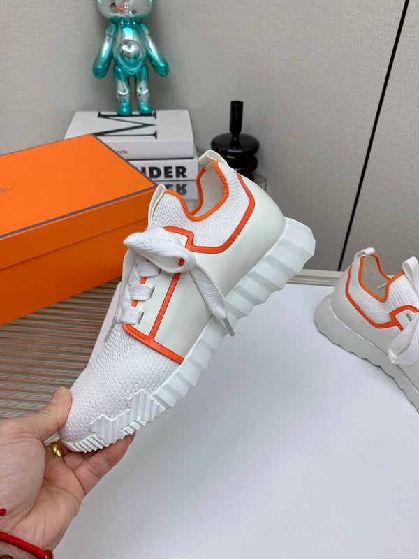 HM Depart Slip-on Sneaker In White Woven Fabric 106323