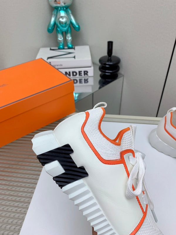 HM Depart Slip-on Sneaker In White Woven Fabric 106323