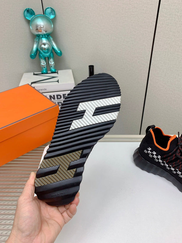 HM Flex slip-on sneaker In Black Woven Fabric 106320