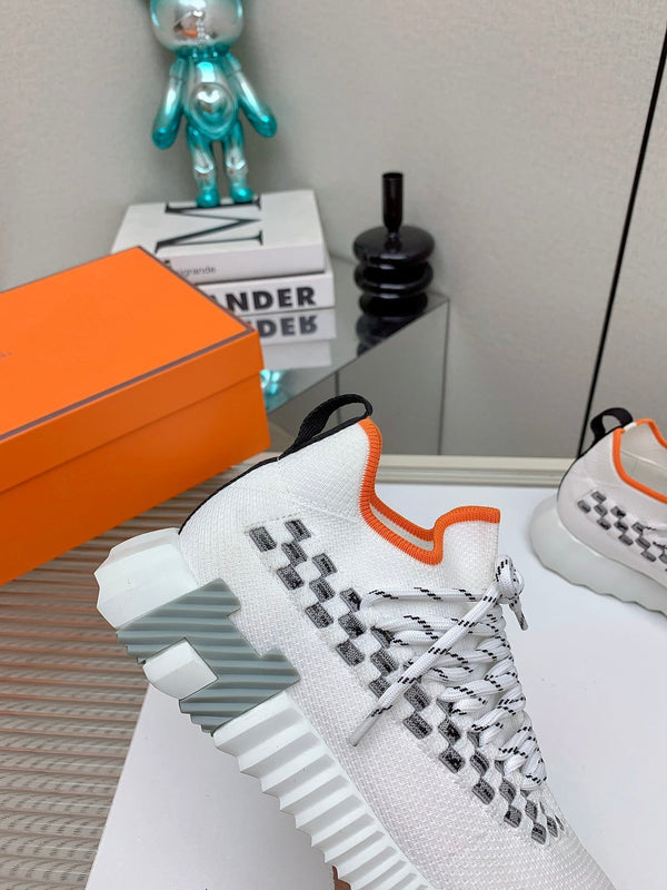 HM Flex slip-on sneaker In White Woven Fabric 106317