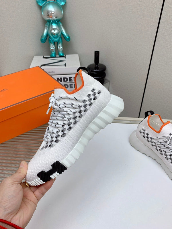 HM Flex slip-on sneaker In White Woven Fabric 106317