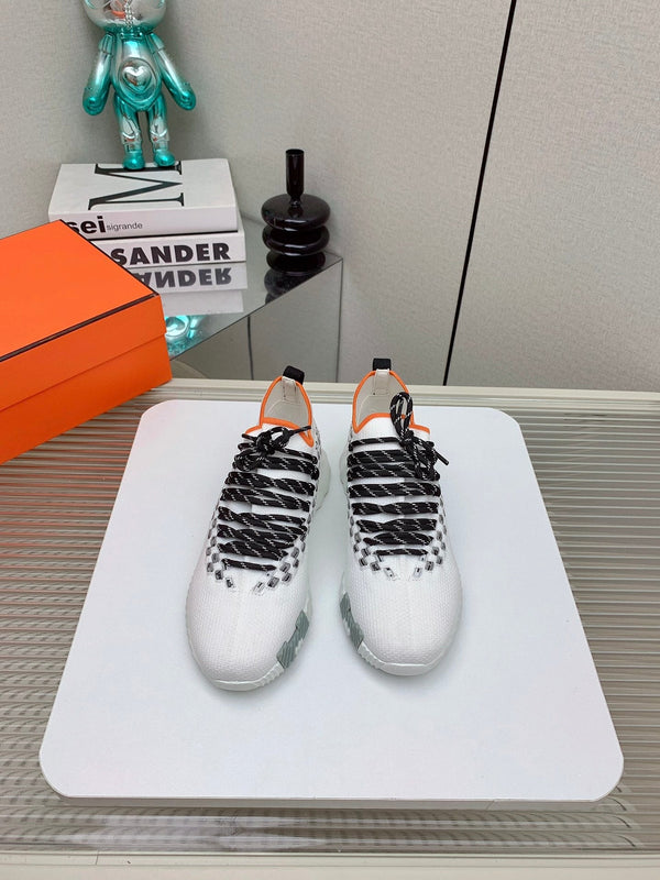 HM Flex slip-on sneaker In White Woven Fabric 106315