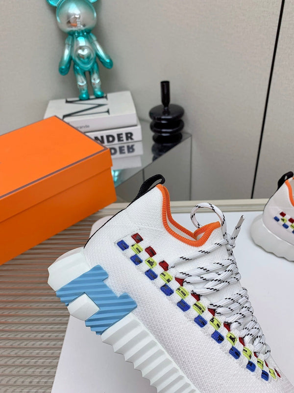 HM Flex slip-on sneaker In White Woven Fabric 106314