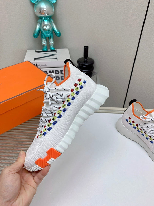 HM Flex slip-on sneaker In White Woven Fabric 106314