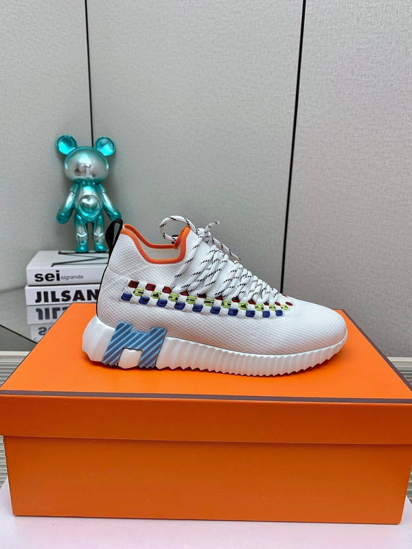 HM Flex slip-on sneaker In White Woven Fabric 106314