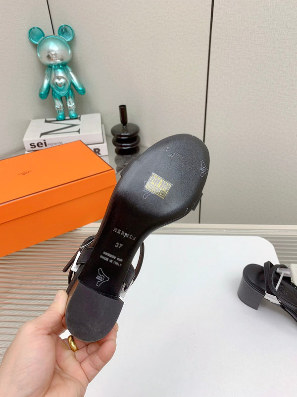 HM Juliette 60 Sandal In Black Lambskin 106179