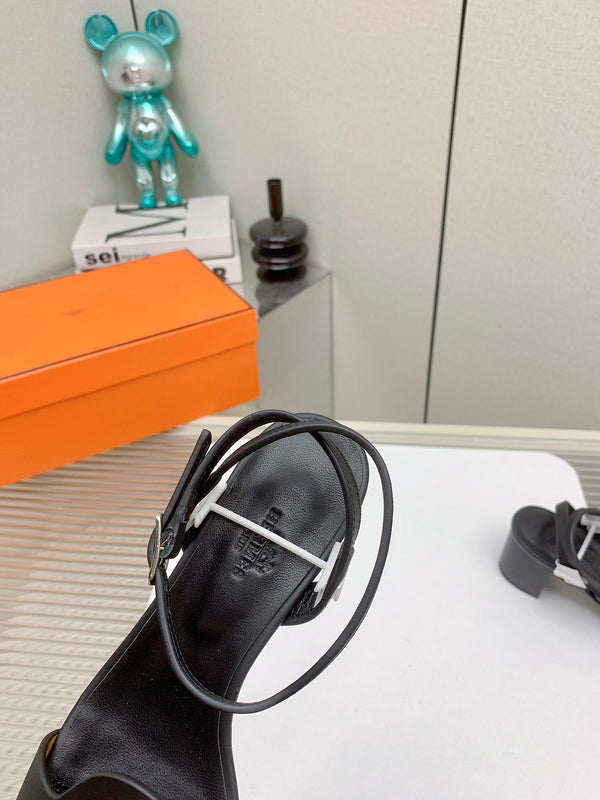 HM Juliette 60 Sandal In Black Lambskin 106179