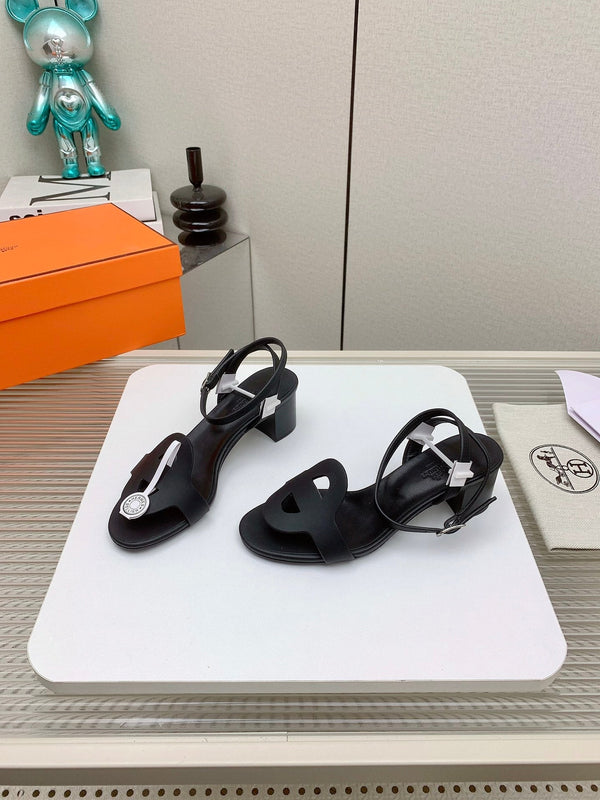 HM Juliette 60 Sandal In Black Lambskin 106179