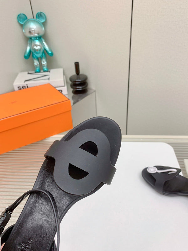 HM Juliette 60 Sandal In Black Lambskin 106179