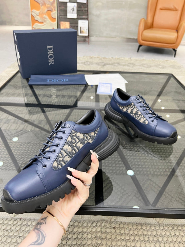 CD COMBAT DERBY SHOE NAVY CALFSKIN