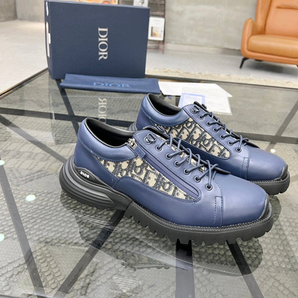 CD COMBAT DERBY SHOE NAVY CALFSKIN