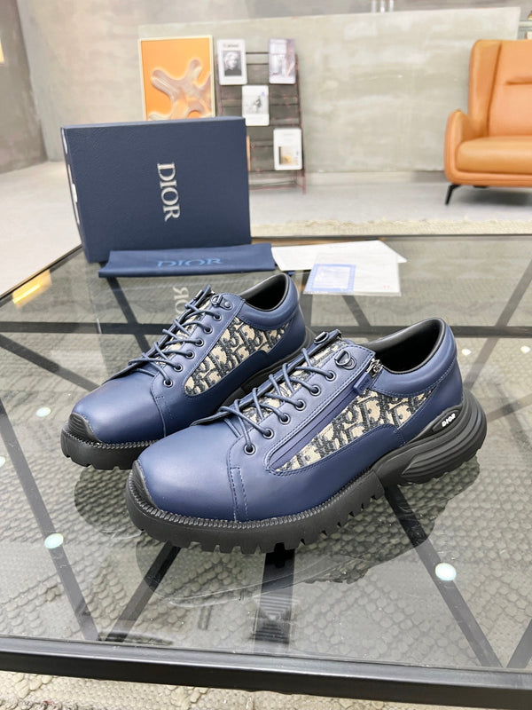 CD COMBAT DERBY SHOE NAVY CALFSKIN