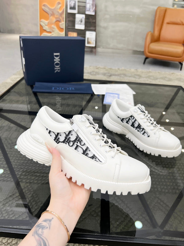 CD COMBAT DERBY SHOE WHITE CALFSKIN