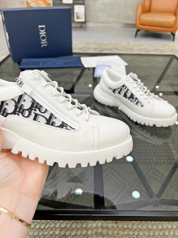 CD COMBAT DERBY SHOE WHITE CALFSKIN