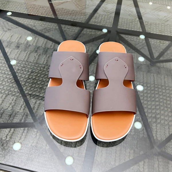 LP CROSSOVER SLIPPERS IN PELLE DI VITELLO CIOCCOLATO