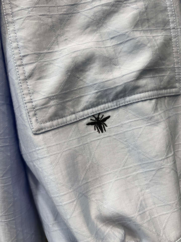 CD 25 Embroidered Zipper Jacket and Shorts Set Blue Tencel Polyamide 215973