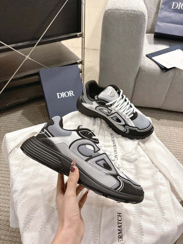 CD B30 Sneakers White Black Gray Technology Fabric 438323