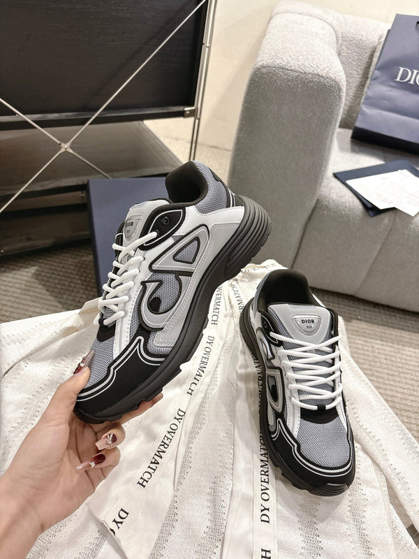 CD B30 Sneakers White Black Gray Technology Fabric 438323