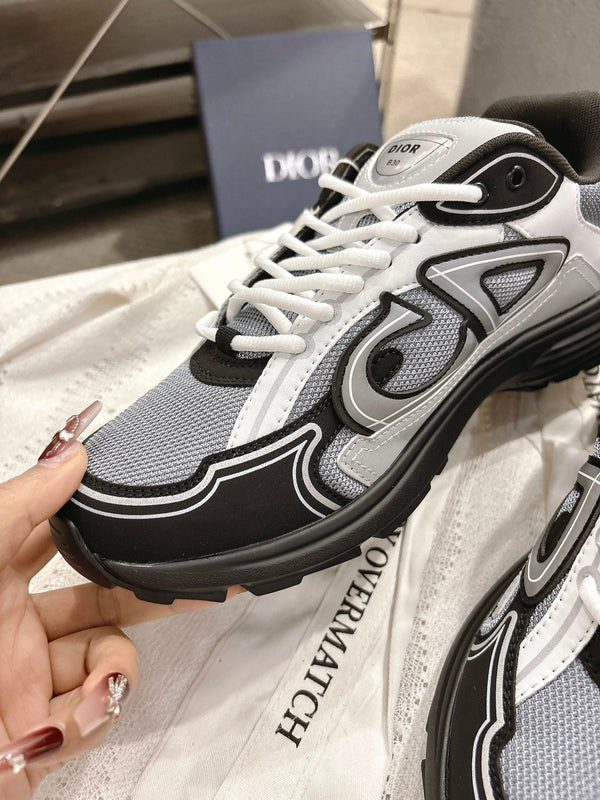 CD B30 Sneakers White Black Gray Technology Fabric 438323