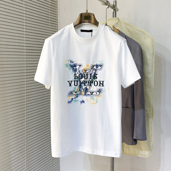 T-SHIRT LV BIANCA MISTO COTONE COLORATO 239605