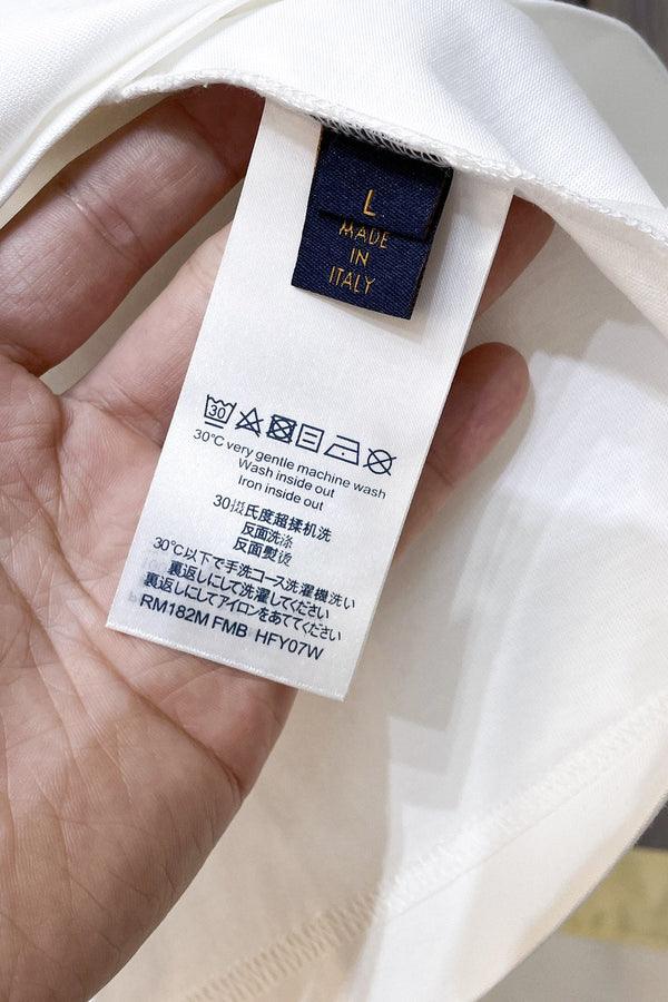 T-SHIRT LV BIANCA MISTO COTONE COLORATO 239606