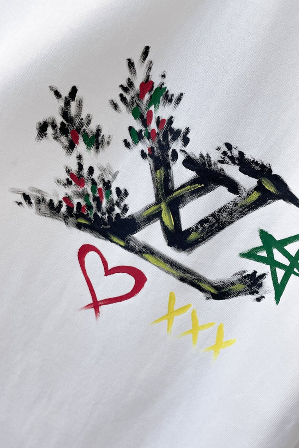 T-SHIRT LV BIANCA MISTO COTONE COLORATO 239606