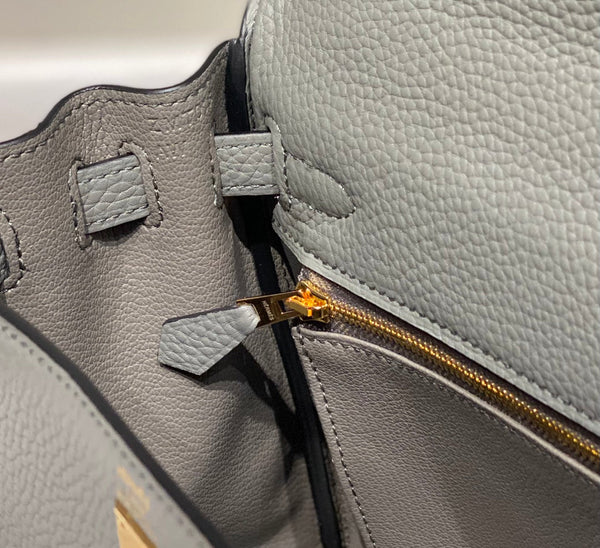 HM KELLY 25CM GRAY TOGO GOLD HARDWARE