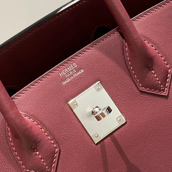 HM Shoulder Birkin 29cm Burgundy Swift Leather Silver Hardware