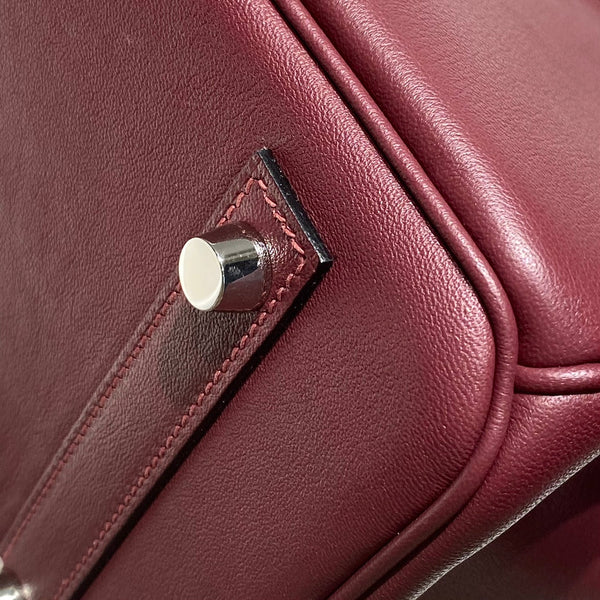 HM Shoulder Birkin 29cm Burgundy Swift Leather Silver Hardware