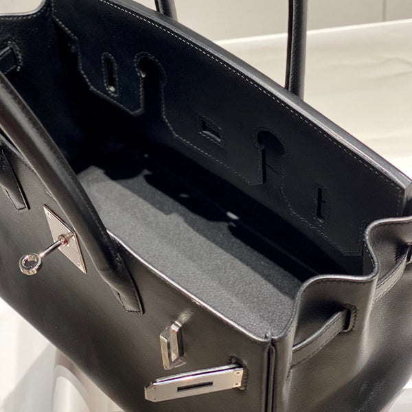 HM Shoulder Birkin 29 Black Brown Leather 224530