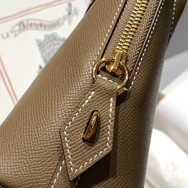 HM Bolide 25 Pelle Epsom marrone pastello con hardware dorato 237387