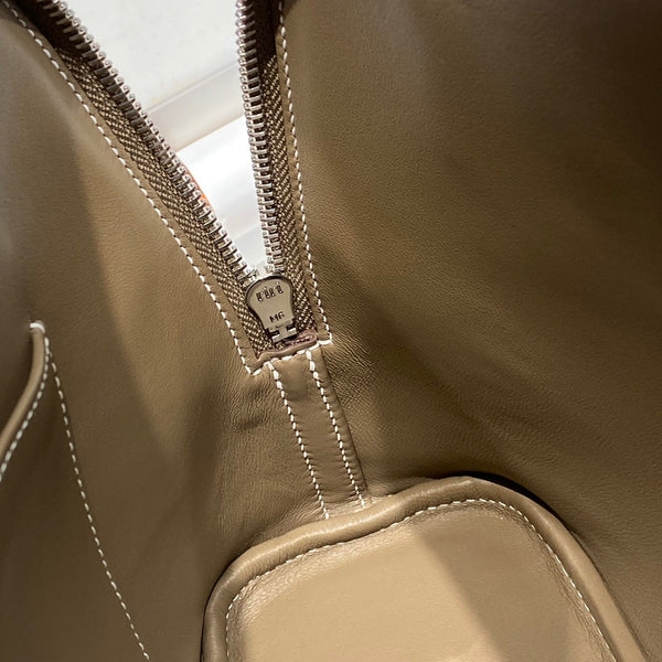 HM Bolide 25 Pelle Epsom marrone pastello con hardware argento 237392