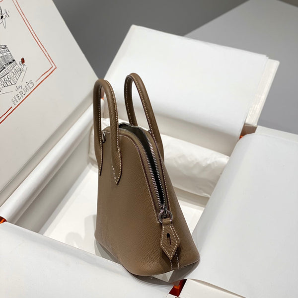 HM Bolide 25 Pelle Epsom marrone pastello con hardware argento 237392