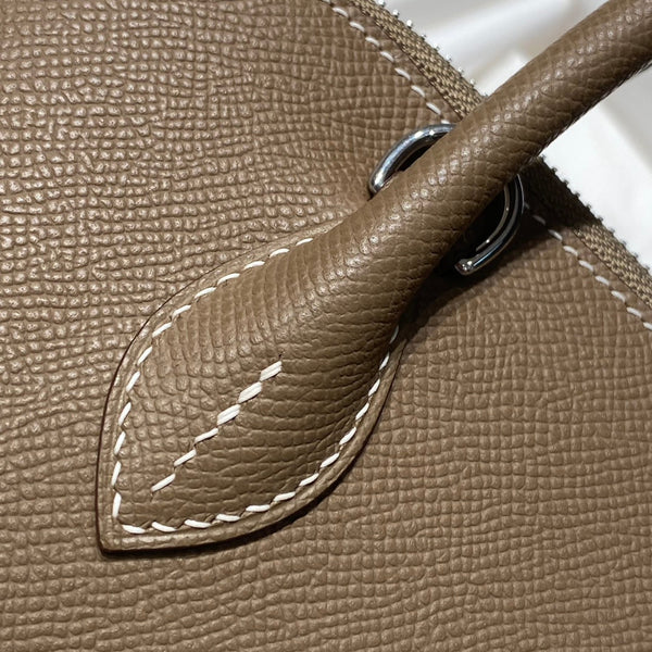 HM Bolide 25 Pelle Epsom marrone pastello con hardware argento 237392