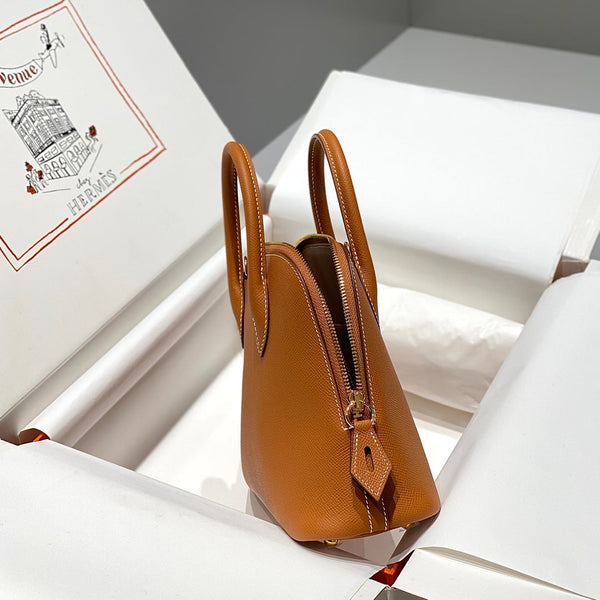 HM Bolide 25 Ginger Epsom Leather Gold Hardware 237402