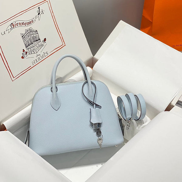 HM Bolide 25 Pelle Epsom blu chiaro con hardware argento 237433