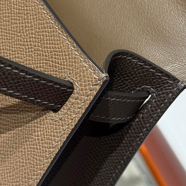 HM Mini Kelly 19 Seppia Epsom 243145