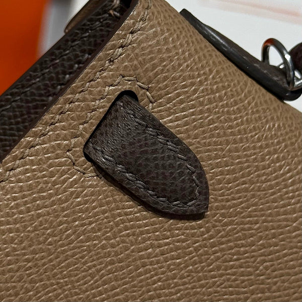 HM Mini Kelly 19 Seppia Epsom 243145