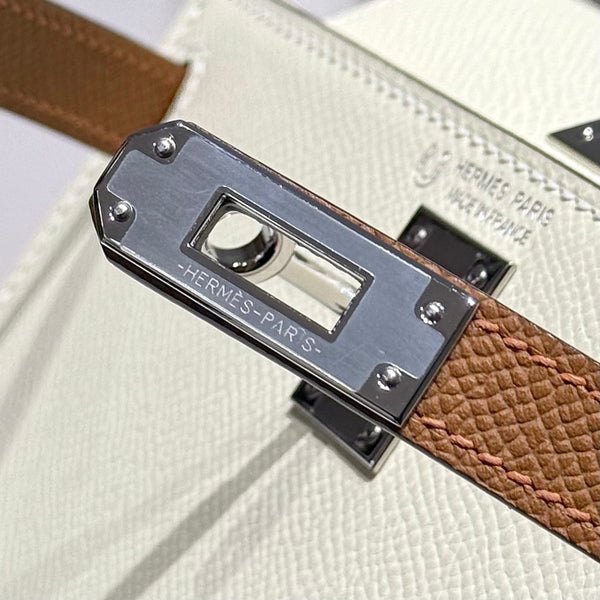 HM Mini Kelly 19 Beige mix Chocolate Epsom 243112