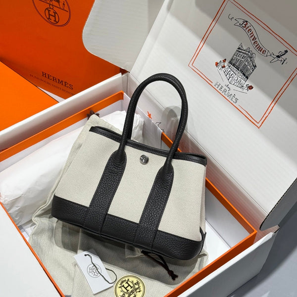 HM Neo Garden 23 bag Black Canvas and Negonda Calfskin 243328