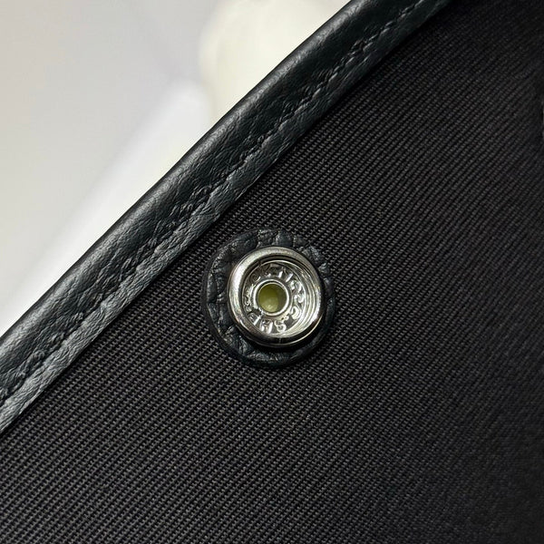 HM Garden Party 30cm Bag Black Togo Black Canvas